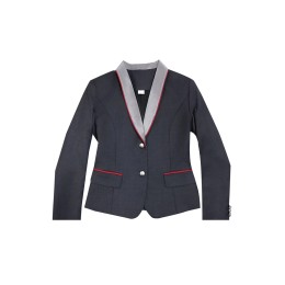 Designed women's suit 3-piece suit, customized slim suit vest, women's suit skirt, silver contrast suit collar, 2-button design, bank clerk uniform suit, Public Bank BWS278 Designed women's suit 3-piece suit, customized slim suit vest, women's suit skirt, silver contrast suit collar, 2-button design, bank clerk uniform suit, Public Bank BWS278